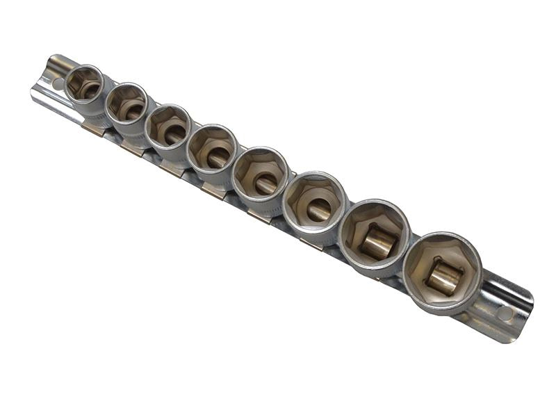 BlueSpotTools 01524 3/8in Drive Socket Set on Rail Metric, 8 Piece