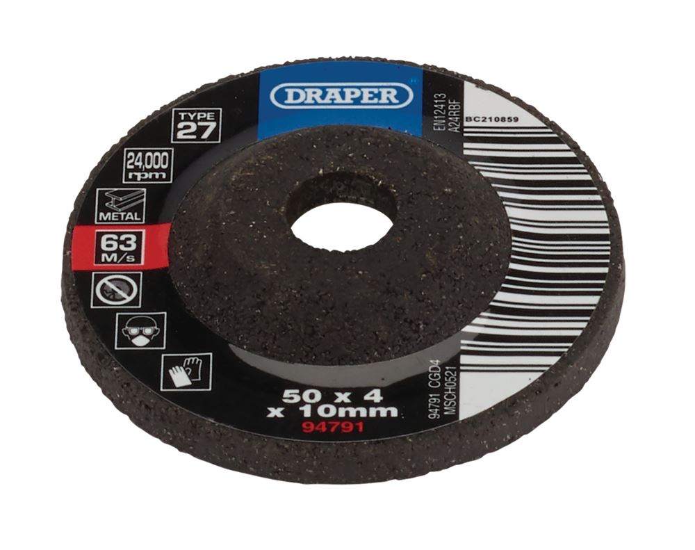 Draper GRIND/DISC METAL - 50X4MM DPC 94791 DPC Metal Grinding Discs