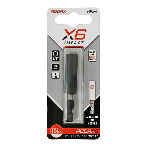 TIMCO X6 Impact Mag Bit Holder 1/4 x 60 Pack 1