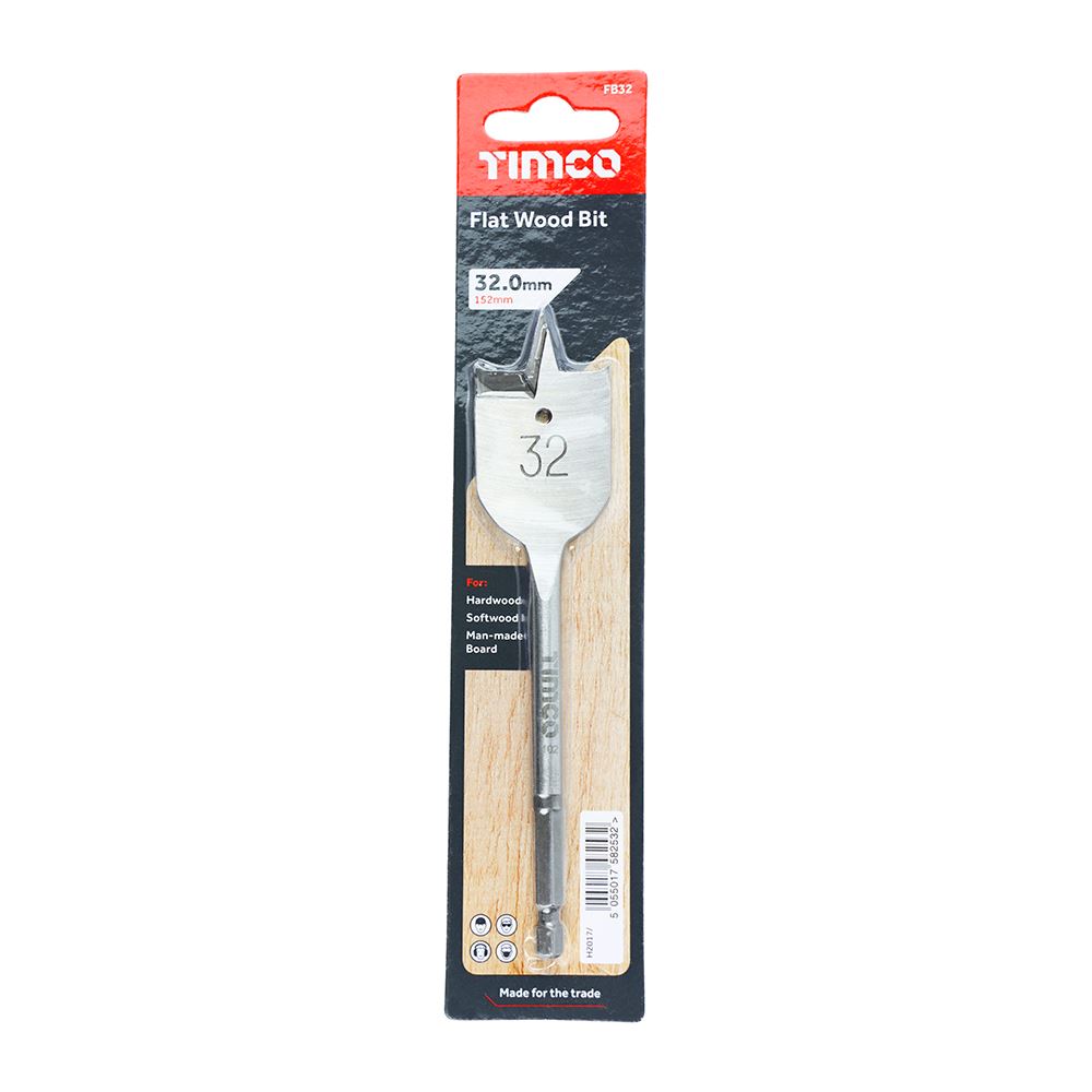 TIMCO Flat Wood Bit 32.0 x 152 Pack 1