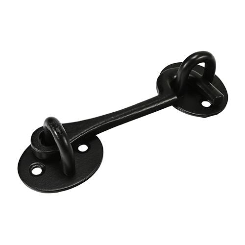 TIMCO Cabin Hook Cast Iron Black 4" Black Pack 1