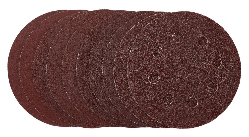 Draper 115MM SANDING DISC ASSRT 53510 53510 Sanding Discs, 115mm, Hook & Loop (Pack of 10)
