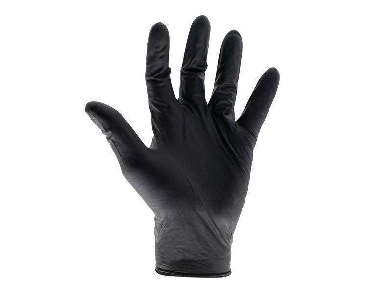 Scan SCAGLODNHDL Black Heavy-Duty Nitrile Disposable Gloves Large Size 8 (Box of 100) |