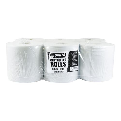 TIMCO Centrefeed Roll White 150m x 175mm White Pack 6