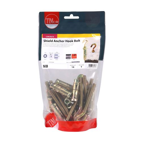 TIMCO Shield Anchor Hook - ZYP M8 Gold Pack 14
