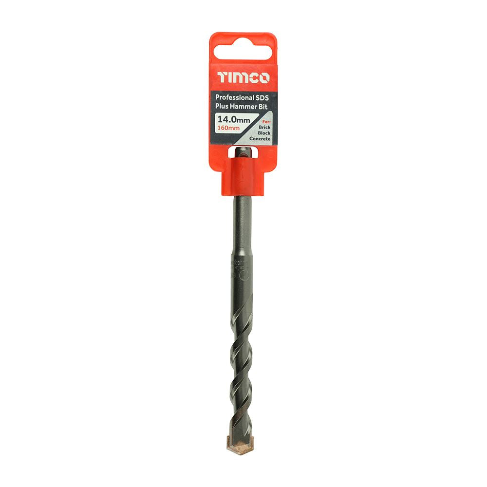 TIMCO Pro SDS Plus Hammer Bits (PGM) 14.0 x 160 Pack 1