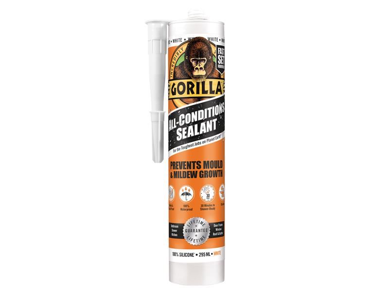 GorillaGlue 1144011 Gorilla Mould Resistant Sealant White 295ml