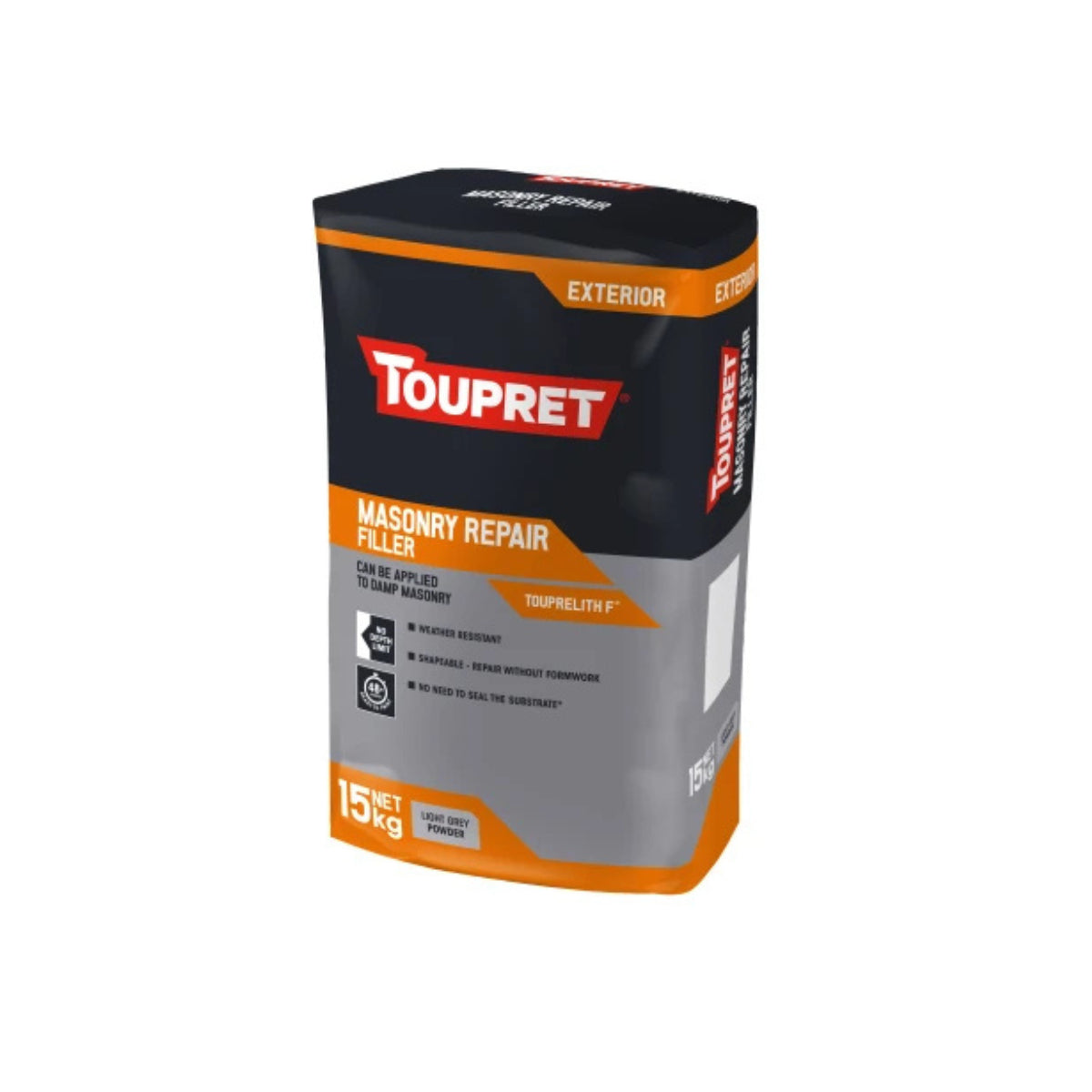 Toupret TTTHR15GB Exterior Masonry Repair Filler 15kg