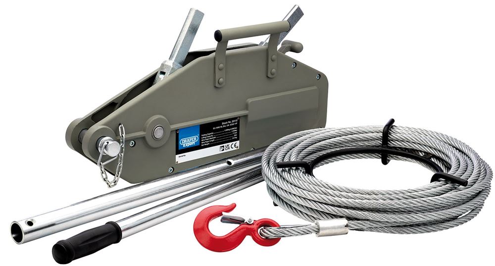 Draper WIRE ROPE PULLER 1600KG 20115 20115 Wire Rope Puller, 1600kg