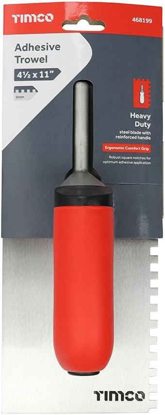 TIMCO Adhesive Trowel - Square Notch 6mm Pack 1