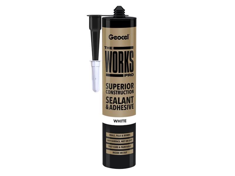 GEO THE WORKS PRO Sealant & Adhesive White 290ml