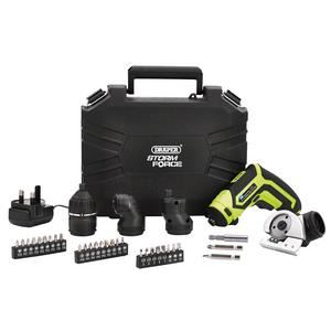 19403 Draper Storm Force Storm Force 4V Multifunction Screwdriver and Cutting Tool, 1 Cordless Screwdrivers Professional Trade DIY Workshop Garage U
