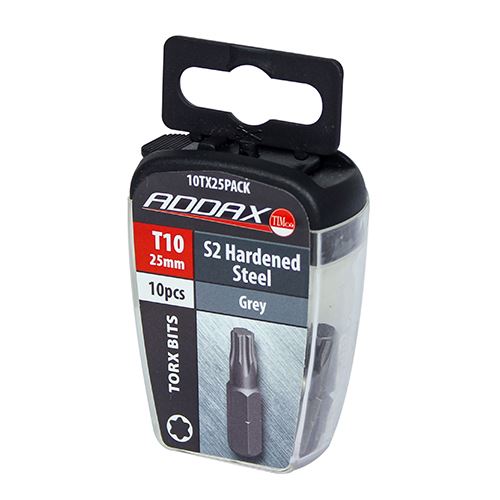 TIMCO TX Drive Driver Bit - S2 Grey TX10 x 25 Grey Pack 10