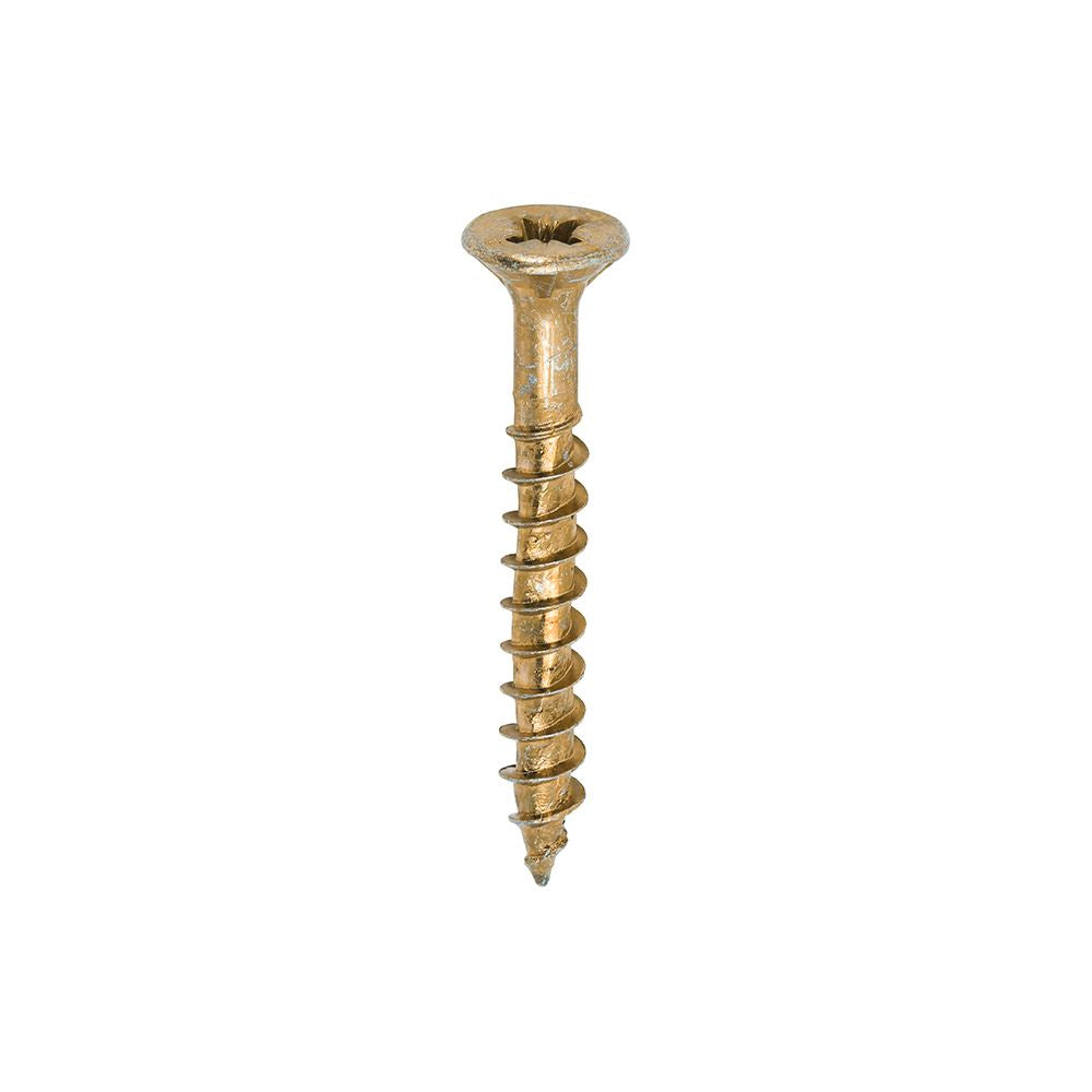 TIMCO Velocity Screw PZ2 CSK ZYP 5.0 x 40 Gold Pack 800