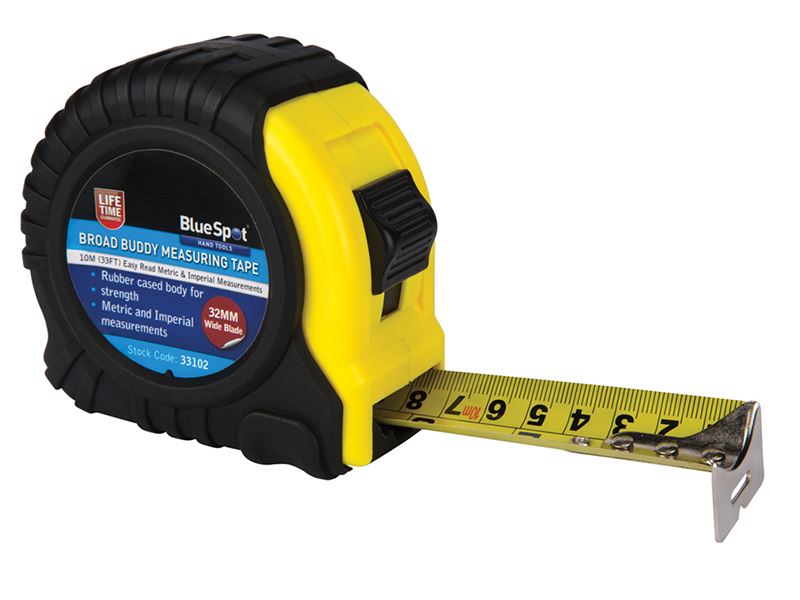 BlueSpotTools 33102 Broad Buddy Pocket Tape 10m/33ft (Width 32mm)