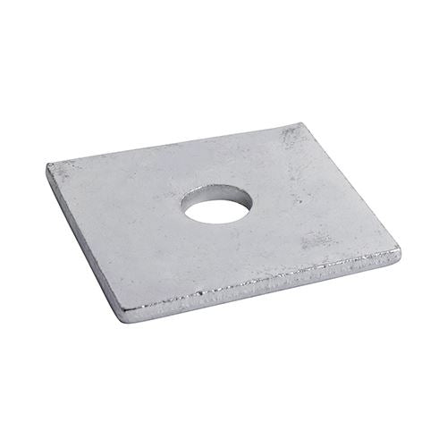 TIMCO Square Plate Washer - HDG M10 x 50 x 50 x 3 Silver Pack 100