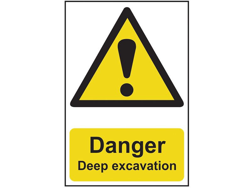 Scan SCA4103 Danger Deep Excavation - PVC 400 x 600mm |