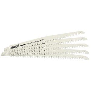 DRAPER 02305 - Bi-Metal 6tpi Reciprocating Saw Blades for Wood Cutting