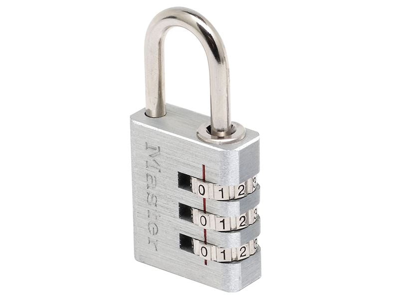 MasterLock 7630EURD Aluminium 30mm 3-Digit Combination Padlock
