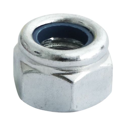 TIMCO P Nylon Nut DIN 982 - BZP M10 Silver Pack 130