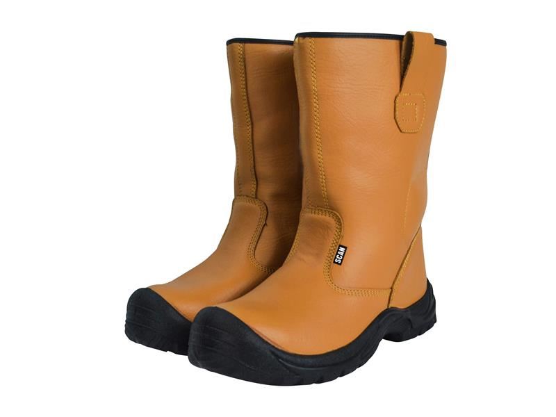 Scan SCAFWTEXAS8 Texas Lined Rigger Boots Tan UK 8 EUR 42 |