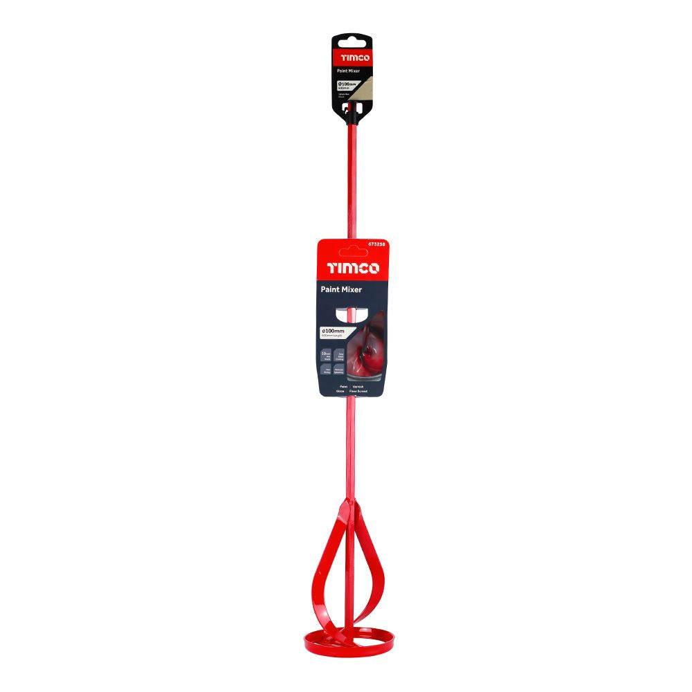 TIMCO Paint Mixer 100 x 600 Red Pack 1