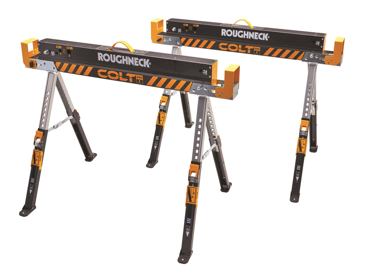 Roughneck Colt Folding Saw Horse Twin Pack Professional Trade DIY Workshop Equipment