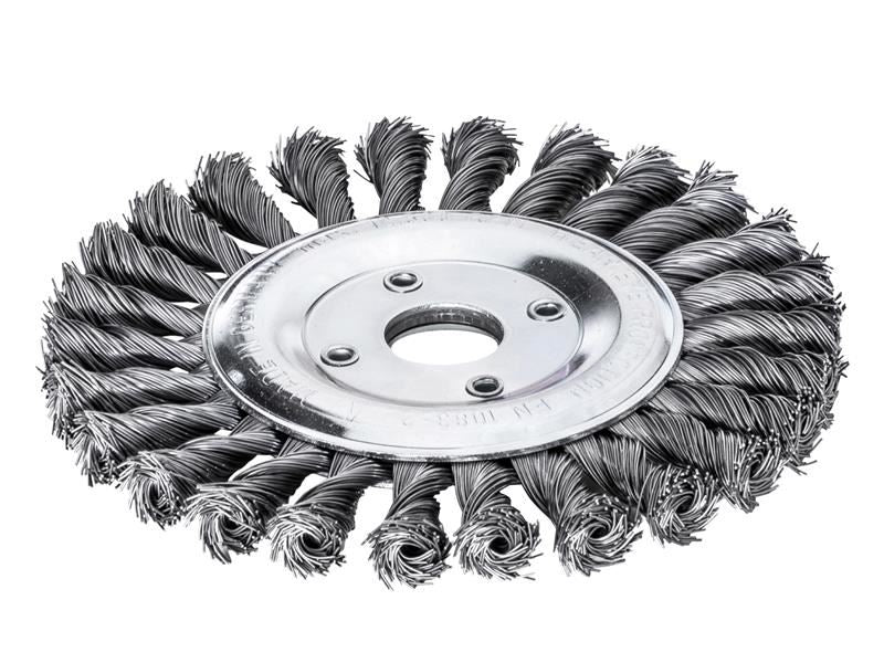 Lessmann 473.211 Knot Wheel Brush 125 x 14mm 22.2mm Bore, 0.50 Steel Wire
