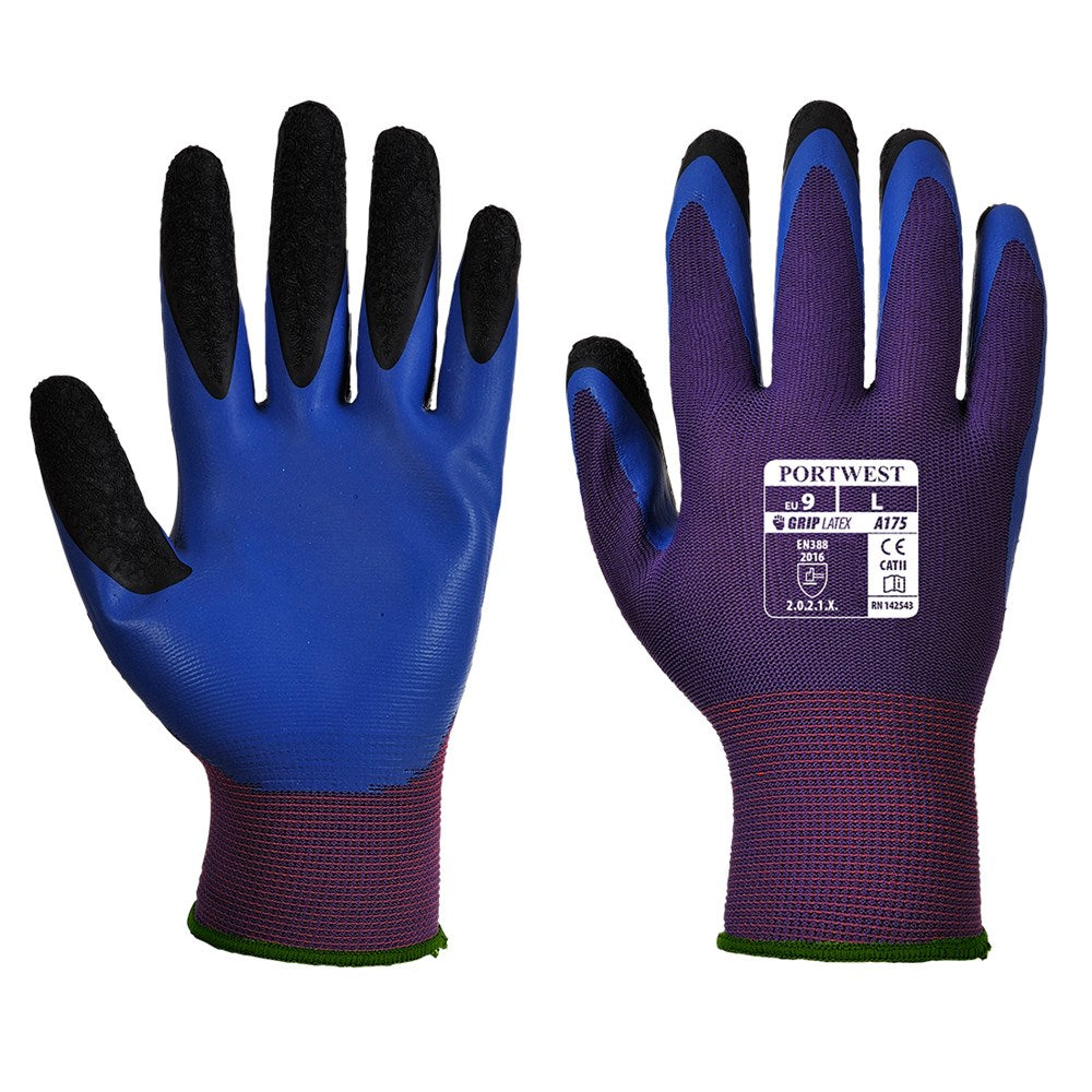 Portwest A175U4RXL - sz XL Duo-Flex Glove - Purple/Blue