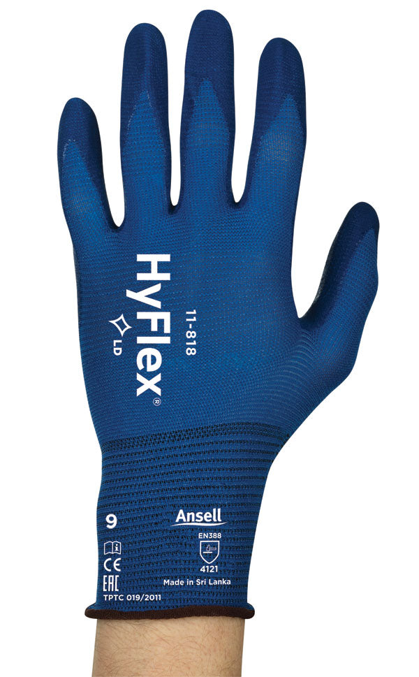 ANSELL HYFLEX 11-818 GLOVE BLUE L