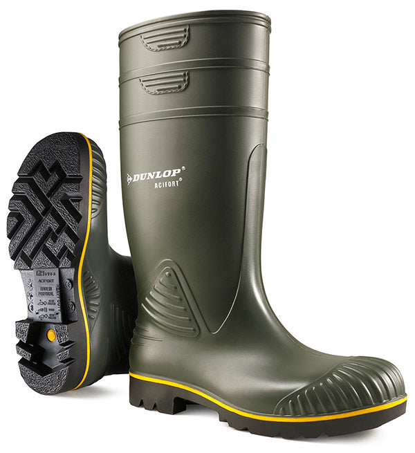 Dunlop - ACIFORT HEAVY DUTY Safety Wellington Boot GREEN sz 13 - Green