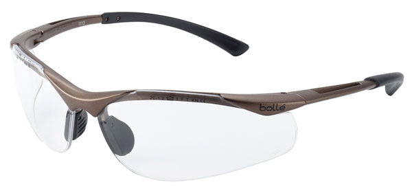 BOLLE SAFETY CONTOUR PLATINUM GLASSES CLEAR