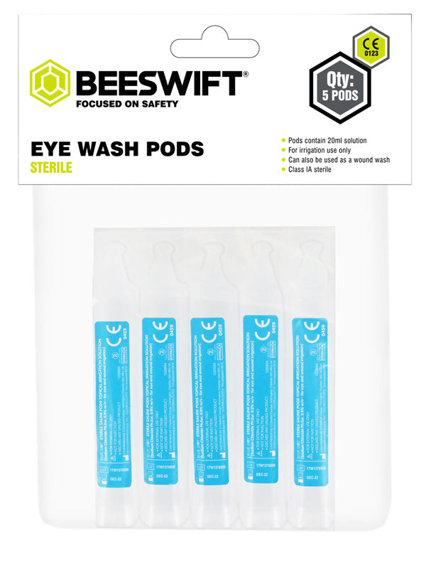 EYEWASH PODS PACK OF 5 X 20ML CLEAR 20ML