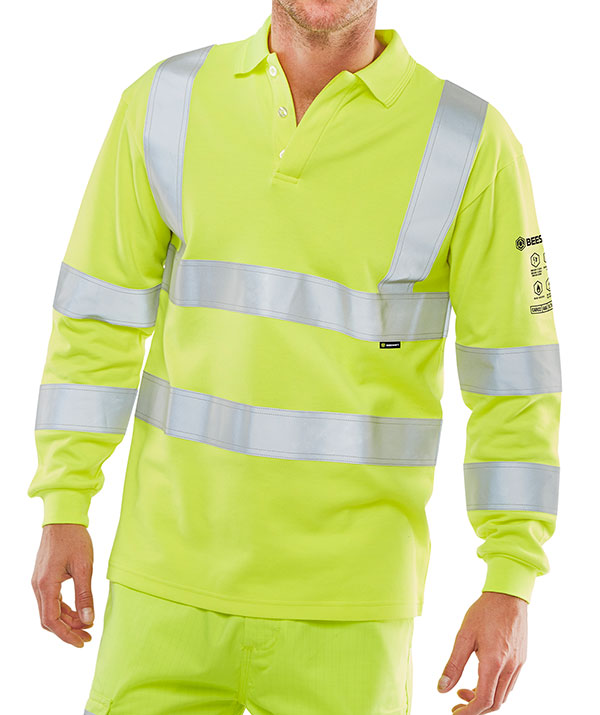 BEESWIFT ARC COMPLIANT HI-VIS POLO SHIRT SATURN YELLOW S