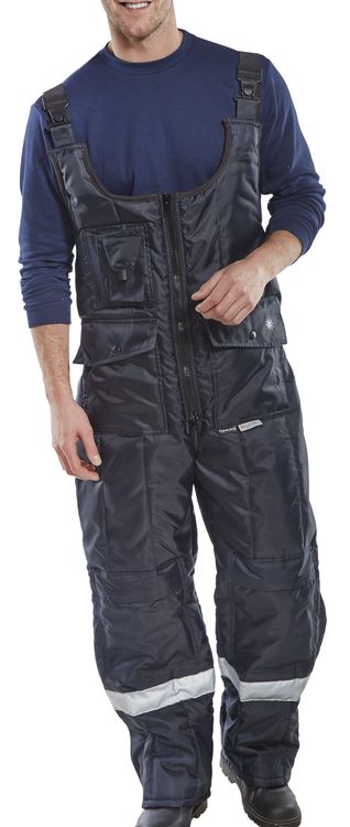 BEESWIFT COLDSTAR FREEZER BIB TROUSERS NAVY BLUE S