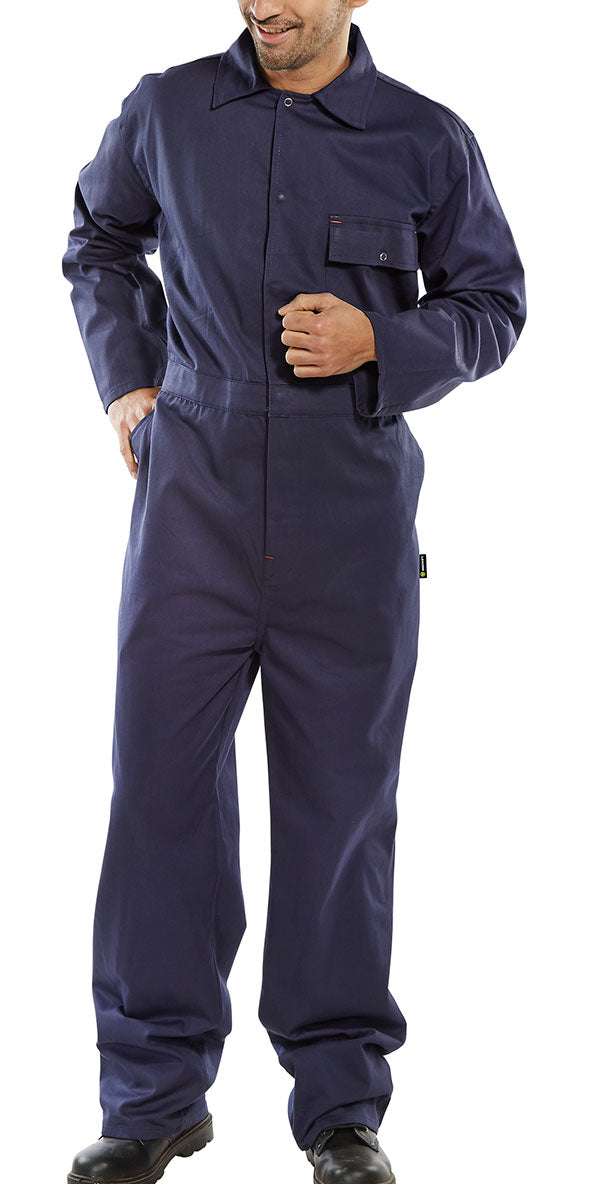 BEESWIFT COTTON DRILL BOILERSUIT NAVY BLUE 42
