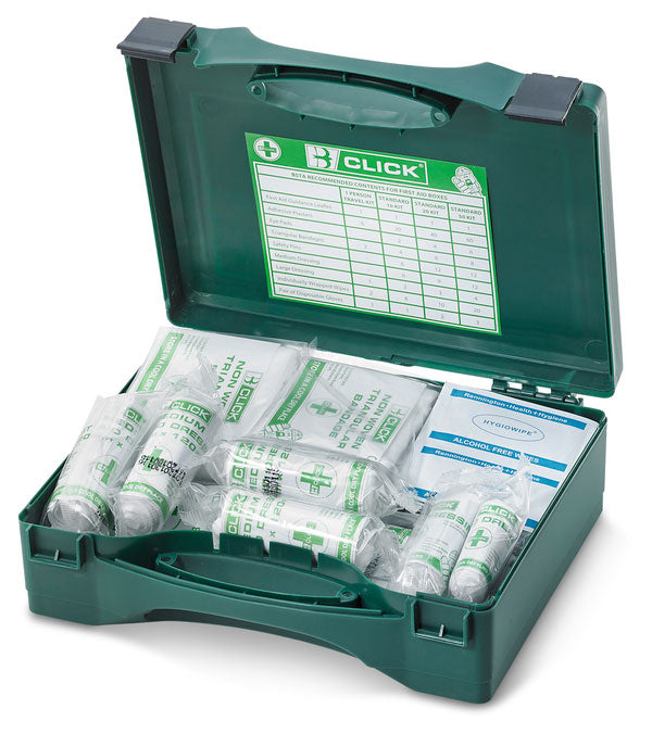 Click - 1-10 HSA IRISH FIRST AID KIT C/W EYEWASH AND BURN DRESSINGS -