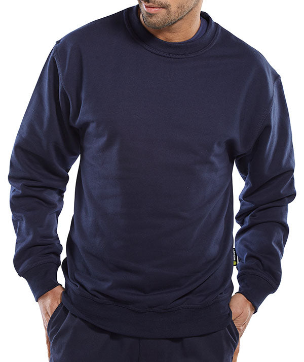 BEESWIFT POLYCOTTON SWEATSHIRT NAVY BLUE XS
