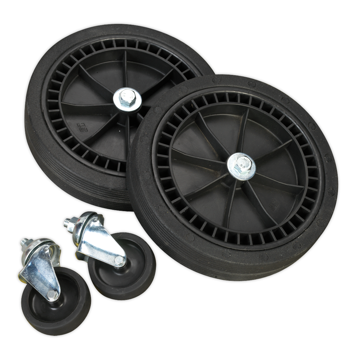 SEALEY - COMPKIT5 Wheel Kit for Fixed Compressors - 2 Castors & 2 Fixed
