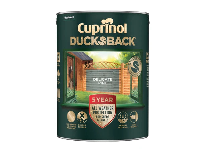 CUP Ducksback 5 Year Waterproof for Sheds & Fences Delicate Pine 5 litre