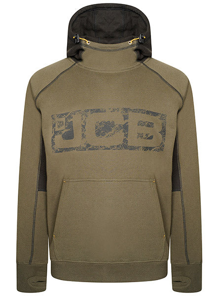JCB WORKWEAR HORTON HOODIE OLIVE GREEN 2XL