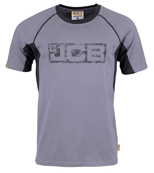 JCB WORKWEAR TRADE T-SHIRT GREY / BLACK 2XL