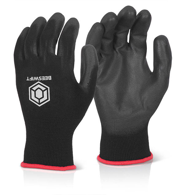 BEESWIFT PU COATED GLOVES BLACK L