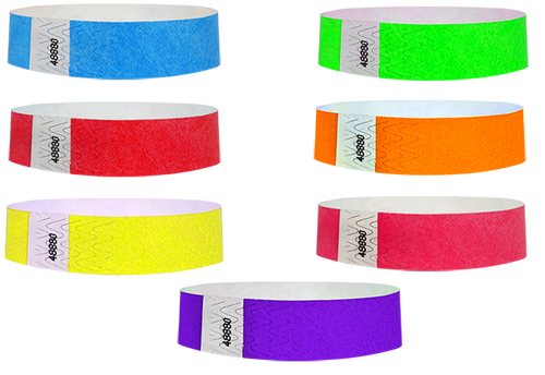 25mm Tyvek Wristbands (Pack of 1000) Red