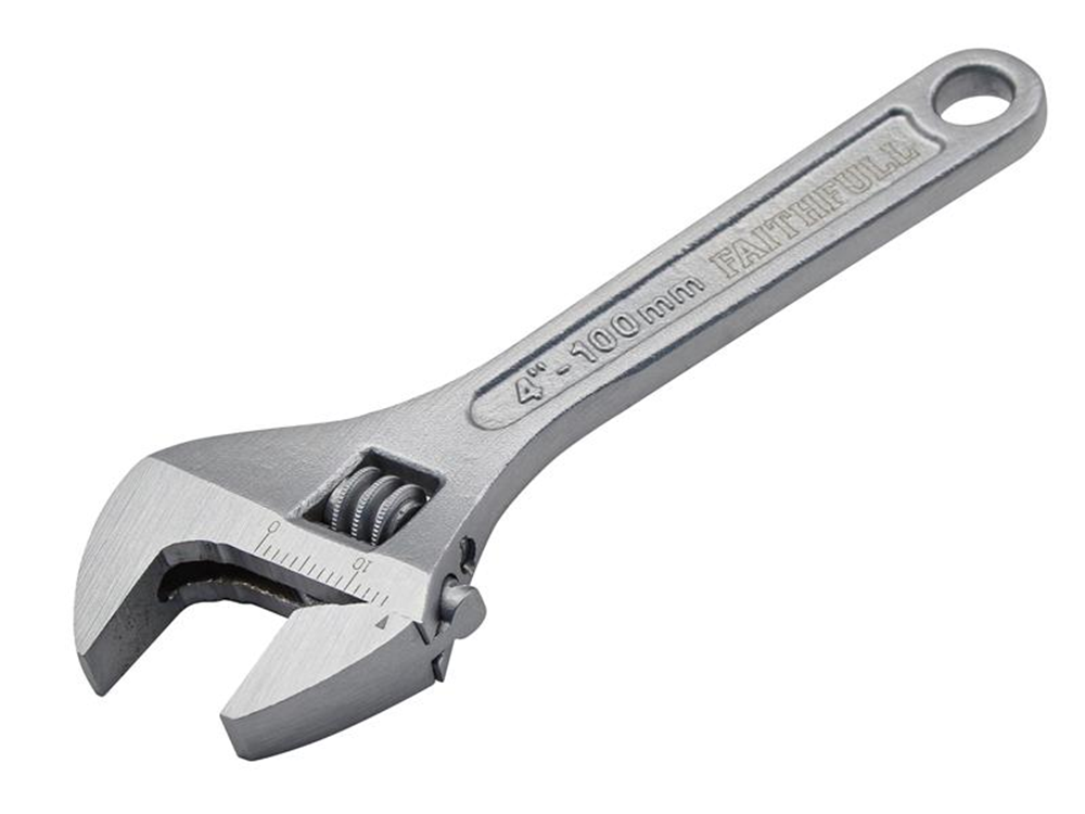 Faithfull FAIAS100MC Chrome Adjustable Spanner 100mm (4in) |