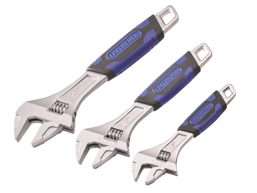Faithfull FAIAS3PCA Adjustable Spanner Set, 3 Piece FAIAS3PCA |