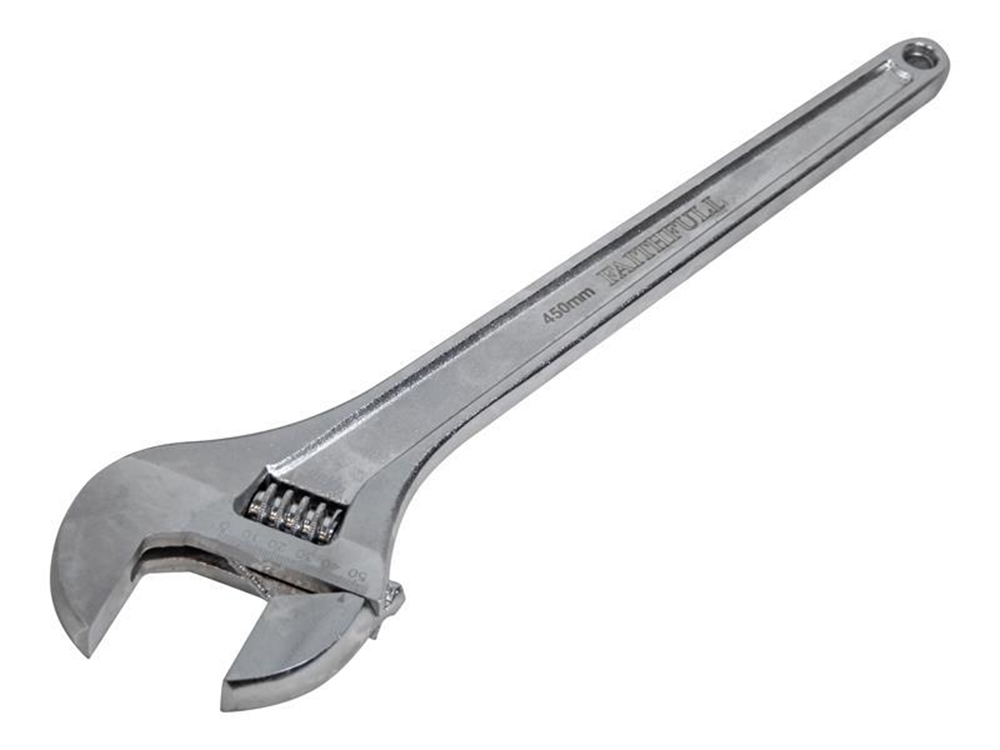 Faithfull FAIAS450MC Chrome Adjustable Spanner 450mm (18in) |