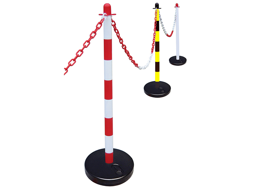 Faithfull FAICHPOSTRW Plastic Post for Chain - Red / White | Red/White