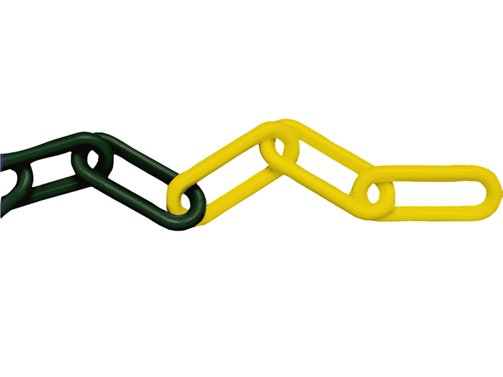 Faithfull FAICHPYB812C Plastic Chain 8mm x 12.5m Yellow / Black | Yellow/Black