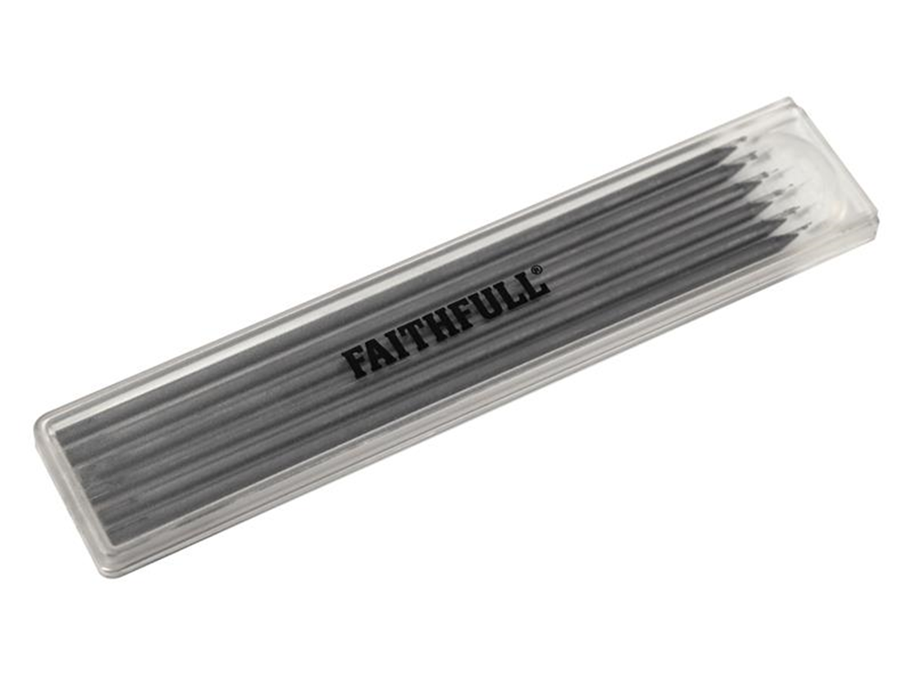 Faithfull FAICPLRRFILB Black Pencil Marking Refill Pack, 6 Piece |
